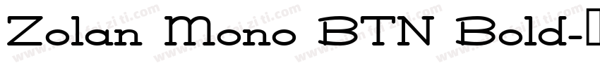 Zolan Mono BTN Bold字体转换